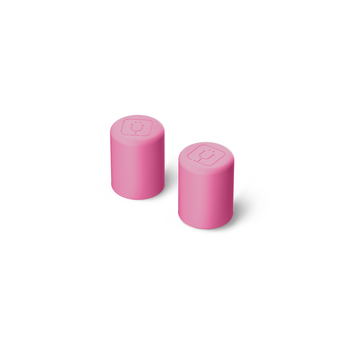 Magnetic straw cover pink gingham - US 6562